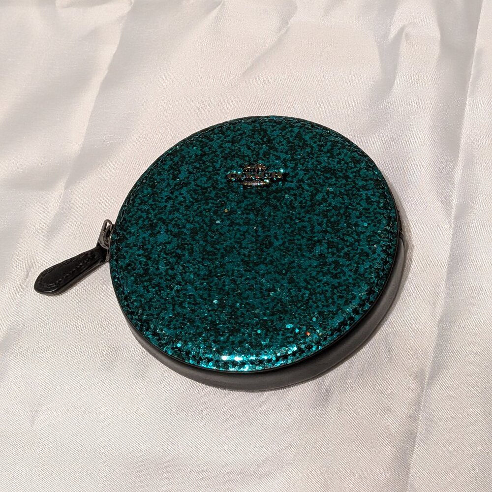 Coach Wizard of Oz Emerald glitter coin purse, never used